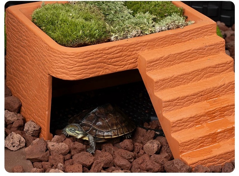 Aquarium Turtle Basking Platfo - đánh giá và giá Hide Cave Ceramic