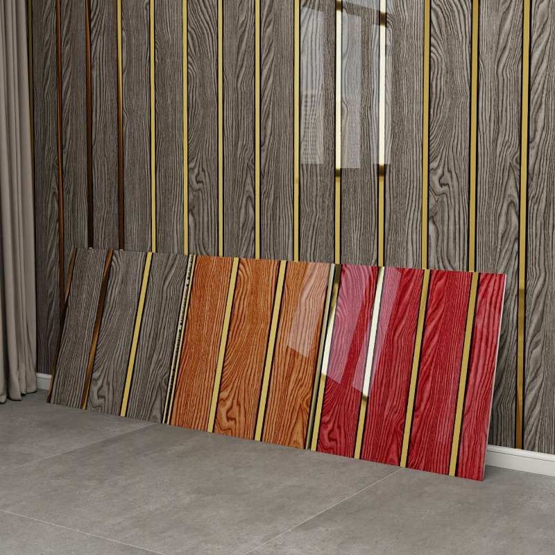 Luxury Wood Grain Wall Panels  - đánh giá và giá Pvc Panel Background