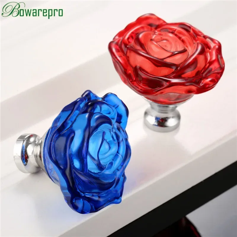 Bowarepro 50MM Pha Lê Hoa Hồng - đánh giá và giá Glass Door Hinge