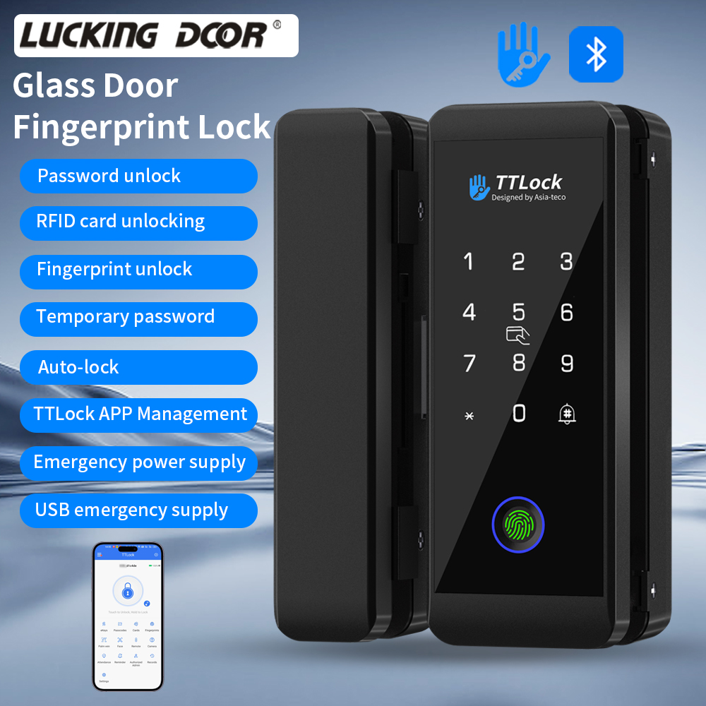 TTLOCK Smart Glass lock Finger - đánh giá và giá Glass Door Hinge